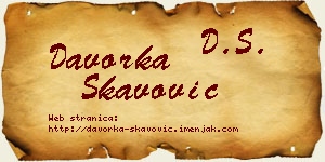 Davorka Škavović vizit kartica